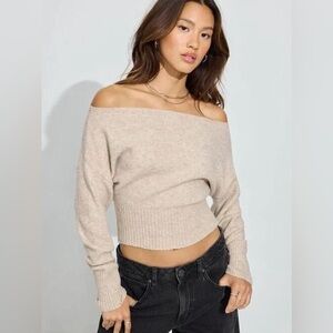 Garage Spongy Off-Shoulder Sweater